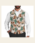 Baha Ranch Cool Santa Men's Western Vest on a warm cream background