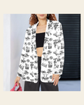 Baha Ranch Cowboy Print Women's Western Blazer on a warm cream background