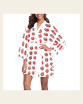 Baha Ranch Cowboys Only Women's Lounge Kimono Robe on a warm cream background