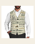 Baha Ranch Freedom Patriot Men's Western Vest on a warm cream background