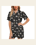 Baha Ranch Lightning Cowgirl Women's Western Pajama Set on a warm cream background