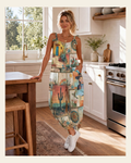 Baha Ranch Pictures of the Southwest Overalls Jumpsuit on a warm cream background