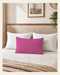 Baha Ranch Pink Lightning Bolt Pillowcase Made in America on a warm cream background