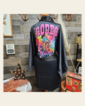 Baha Ranch Pink Rodeo Women's Lounge Kimono Robe on a warm cream background