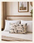 Baha Ranch Ranch Life Beige Pillowcase Made in America on a warm cream background