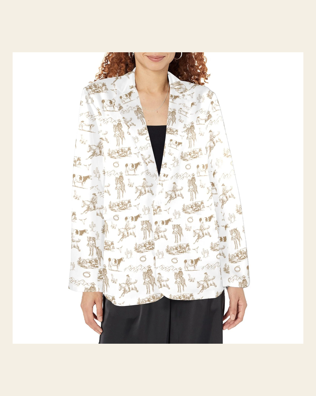 Baha Ranch Ranch Life Women's Western Blazer on a warm cream background