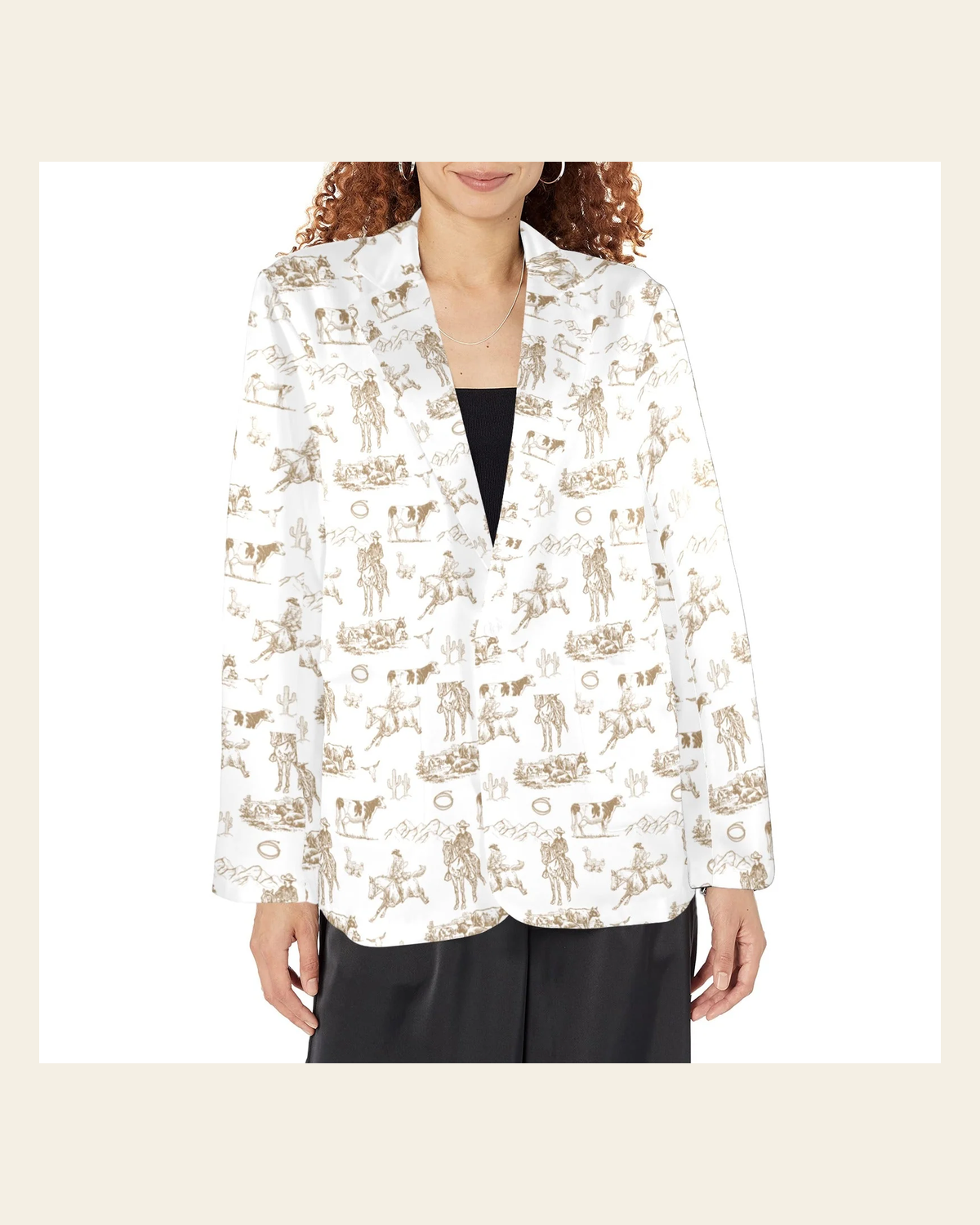 Baha Ranch Ranch Life Women's Western Blazer on a warm cream background