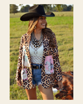 Baha Ranch Retro Pop Western Wild West Leopard Blazer on a warm cream background