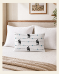 Baha Ranch Saddle Up Pillow Case White Made in America on a warm cream background