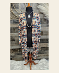 Baha Ranch Santa Fe Lightweight Cardigan on a warm cream background