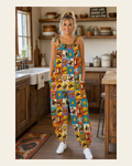 Baha Ranch The Comic Corral Western Rodeo Jumpsuit on a warm cream background