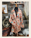 Baha Ranch Totally Western Women's Western Bath Robe on a warm cream background