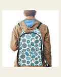 Baha Ranch Turquoise Crazy Backpack on a warm cream background