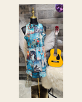 Baha Ranch Turquoise Dreams Sleeveless Mini Dress on a warm cream background
