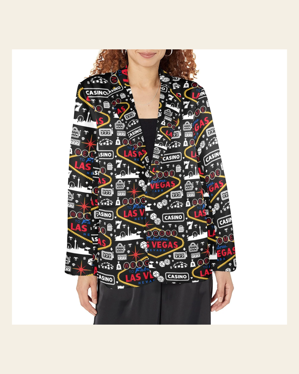 Baha Ranch Vegas Women's Western Blazer on a warm cream background