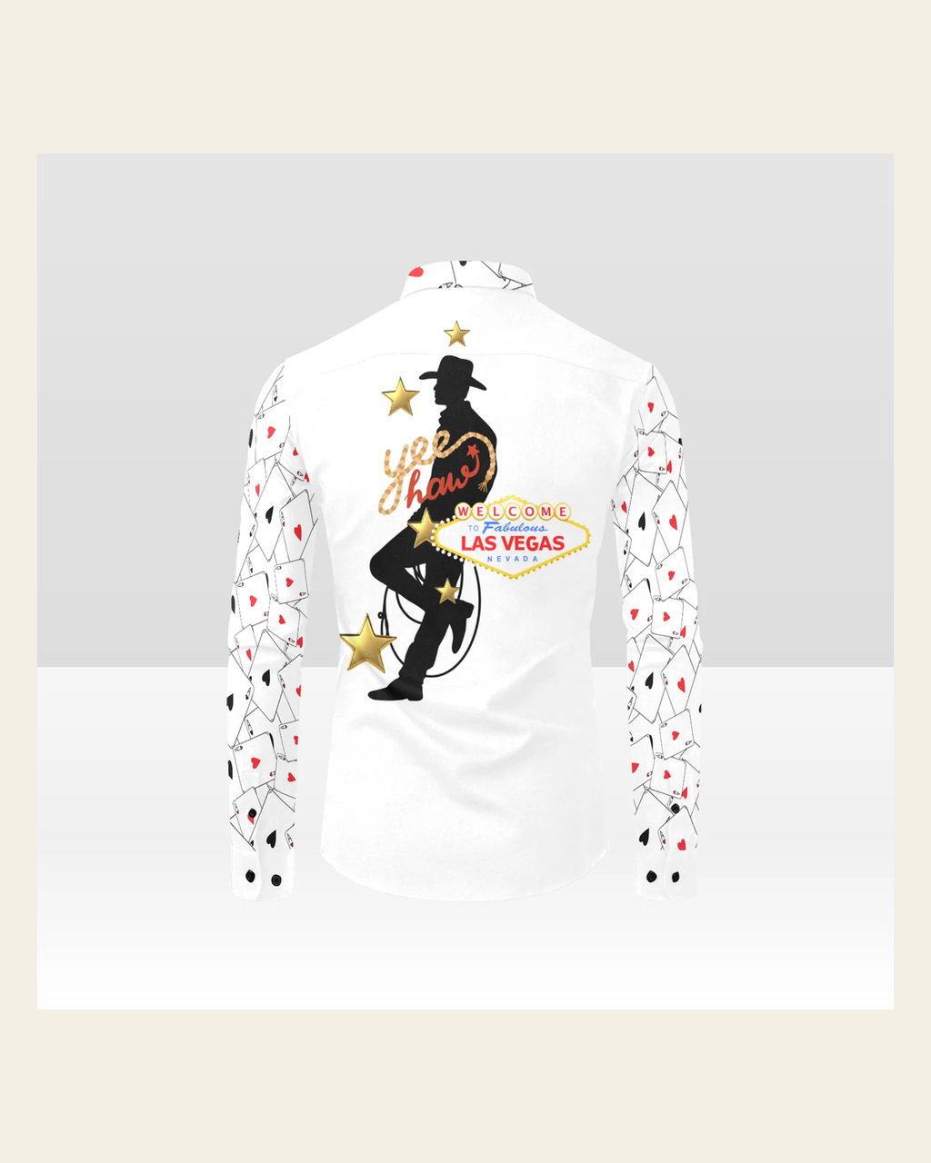 Baha Ranch Yeehaw Rodeo Vegas Unisex Shirt on a warm cream background