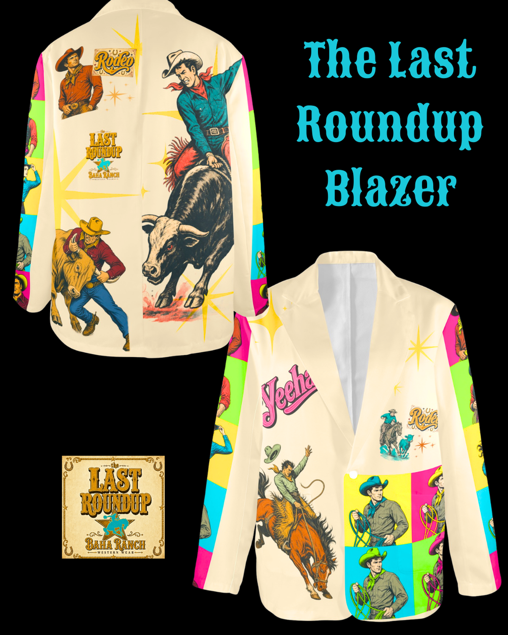 Baha Ranch The Last Roundup Blazer in Beige by Baha Ranch Western Wear