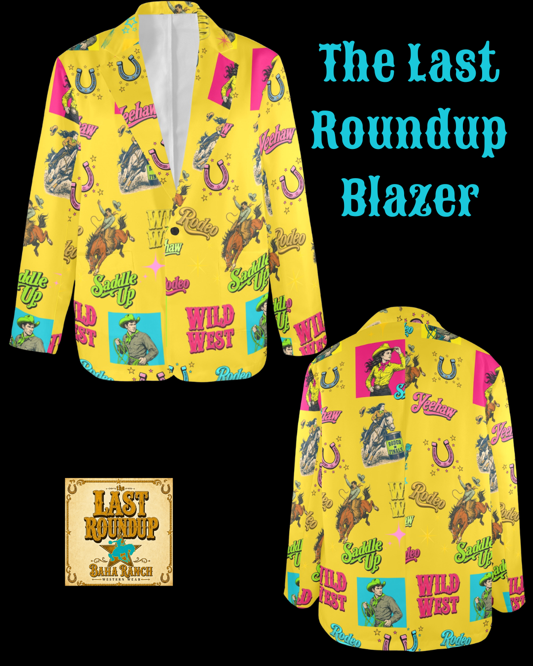 Baha Ranch The Last Roundup Blazer in Mustard by Baha Ranch Western Wear