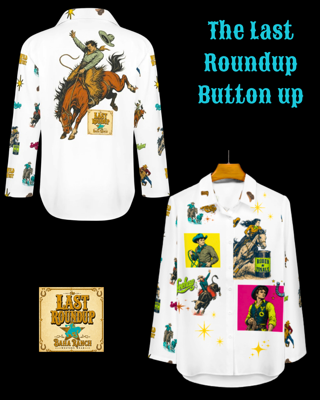 Baha Ranch The Last Roundup Button Up Blouse by Baha Ranch Western Wear