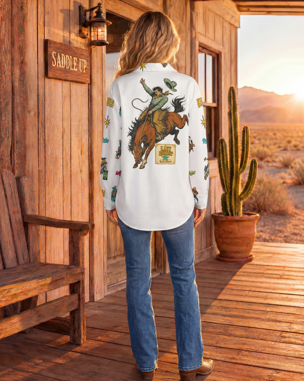 Baha Ranch The Last Roundup Button Up Blouse by Baha Ranch Western Wear - product image 4