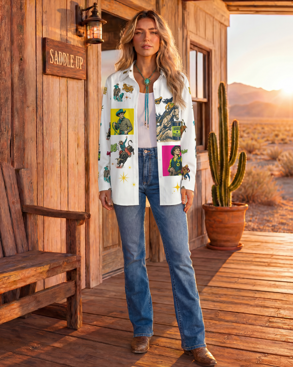 Baha Ranch The Last Roundup Button Up Blouse by Baha Ranch Western Wear - product image 5