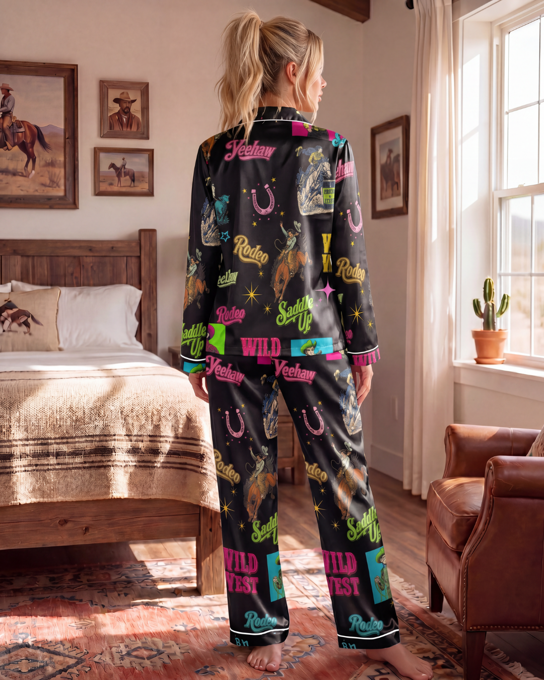 Baha Ranch The Last Round Up Satin Pajama Set by Baha Ranch Western Wear - product image 2