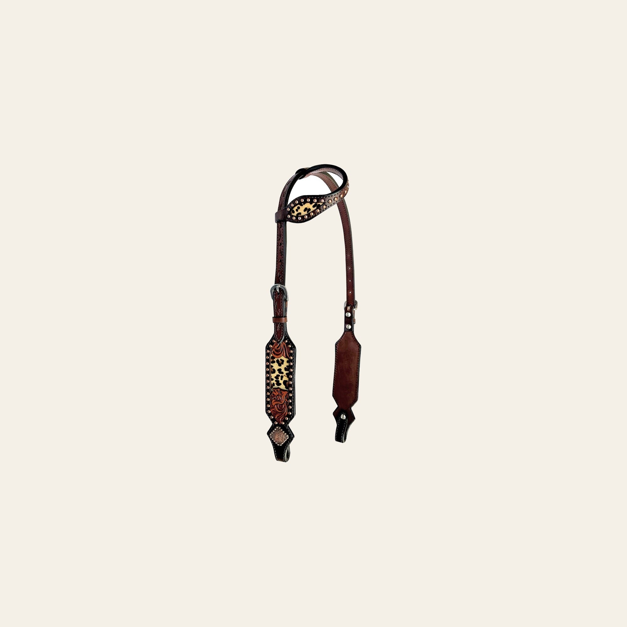 Bar H Equine American Leather Horse Saddle Tack One Ear Headstall | Breast Collar Browband Wither Strap Set BER238