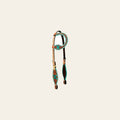 Bar H Equine American Leather Horse Saddle Tack One Ear Headstall | Breast Collar Browband Wither Strap Set BER258