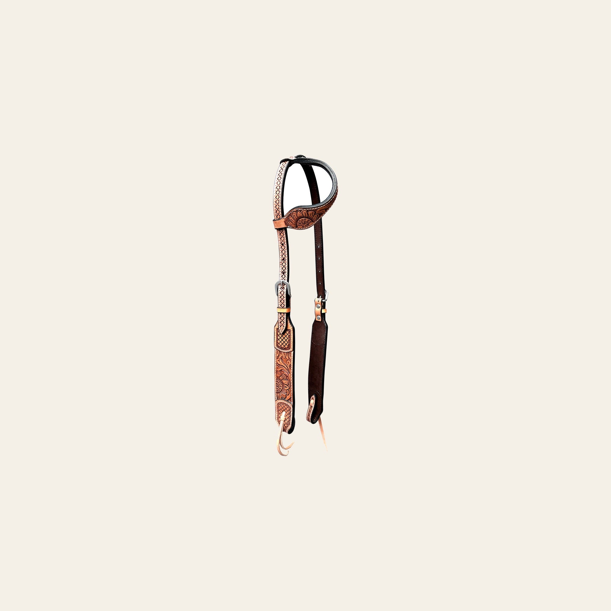 Bar H Equine American Leather Horse Saddle Tack One Ear Headstall | Breast Collar Browband Wither Strap Set BER269
