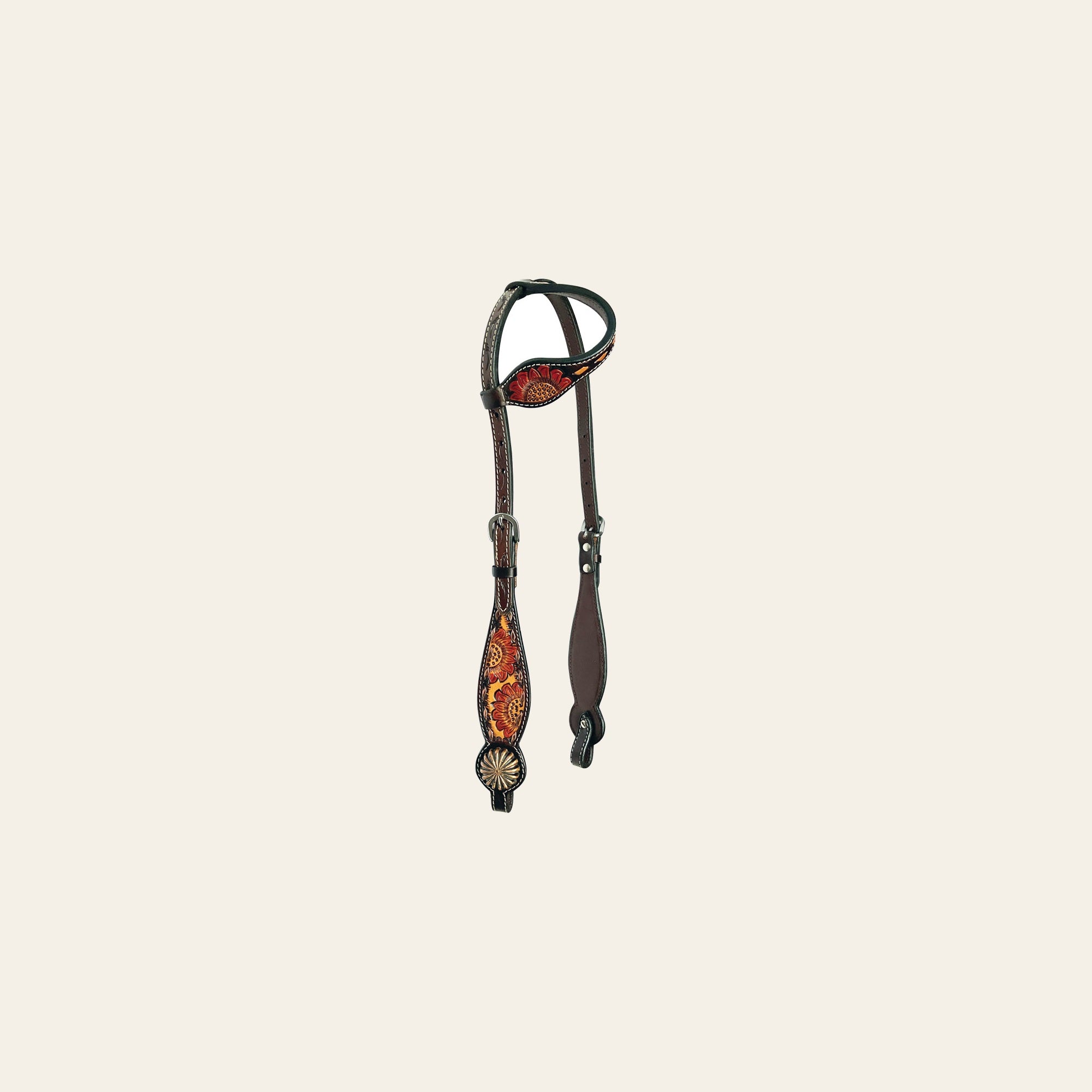 Bar H Equine American Leather Horse Saddle Tack One Ear Headstall Breast Collar Browband Wither Strap Set for Horses