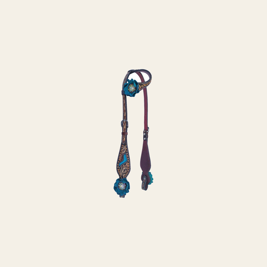 Bar H Equine American Leather Horse Saddle Tack One Ear Headstall  Breast Collar Browband Wither Strap Set