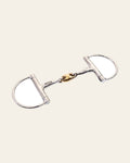 Bar H Equine Stainless Steel D-Ring Snaffle Bit with Copper Link – Gentle Jointed Mouth Horse Bit