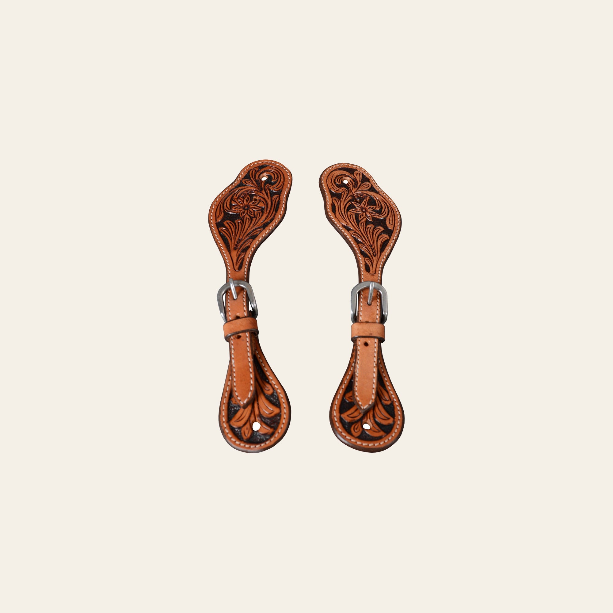 Bar H Equine Leather Spurs Straps for Adults - Western Womens Spur Horse Riding, Barrel Racing, Show, and Rodeo