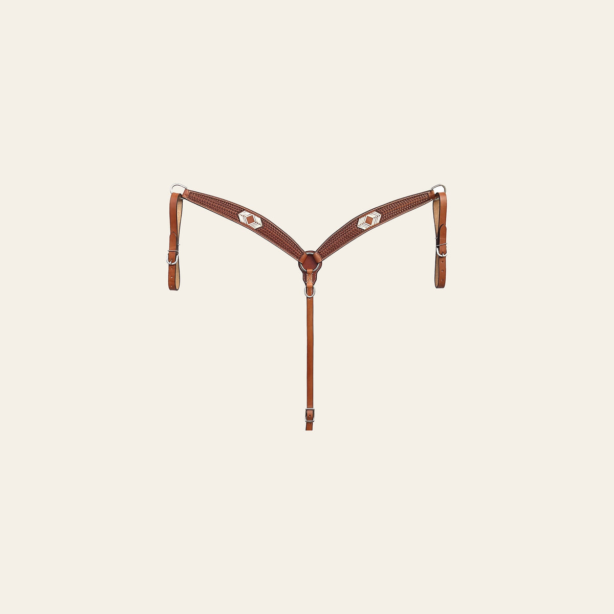 BAR H EQUINE Western Handtooled Leather Horse Headstall & Breast Collar Set | Tack