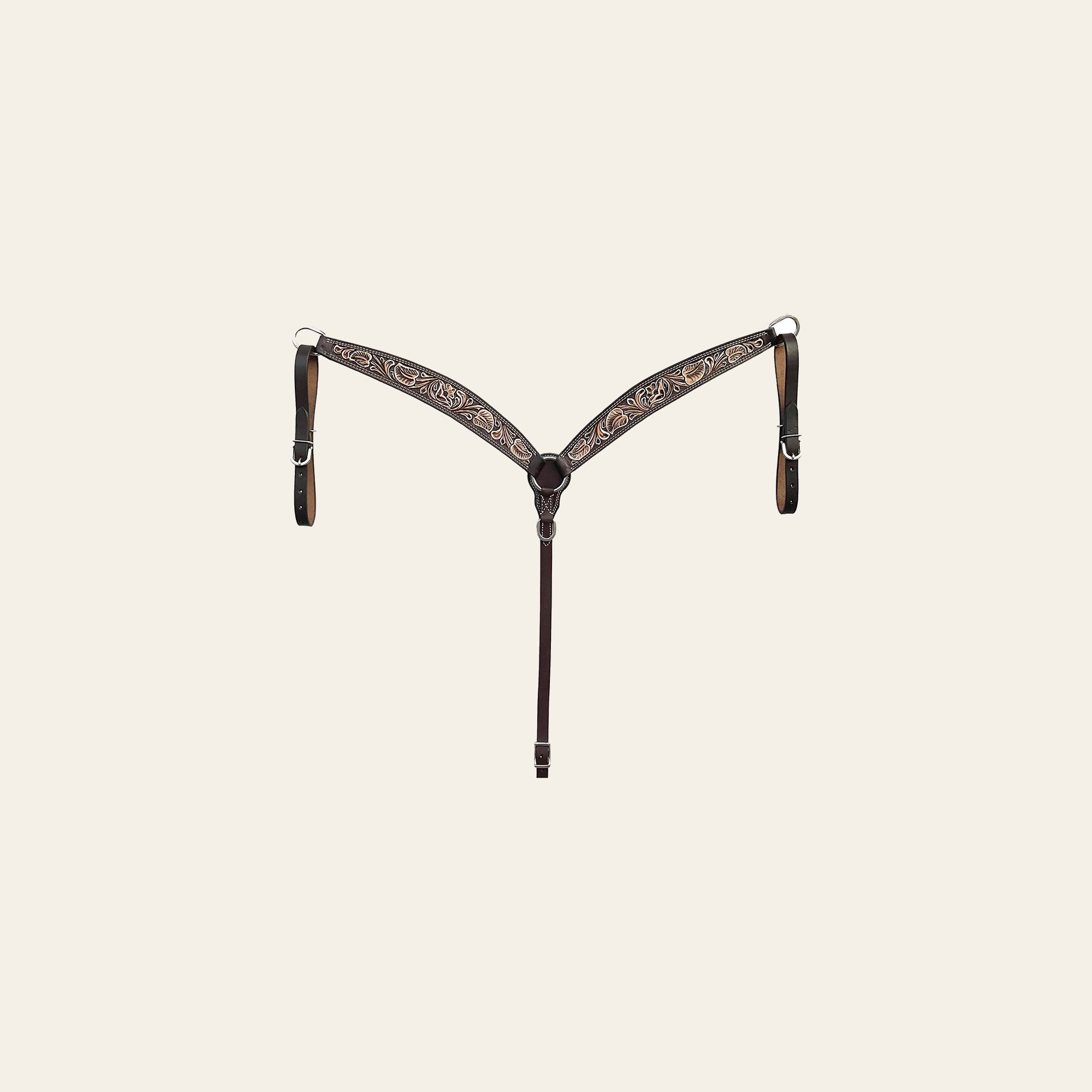 BAR H EQUINE Western Handtooled Leather Horse Headstall & Breast Collar Set | Tack