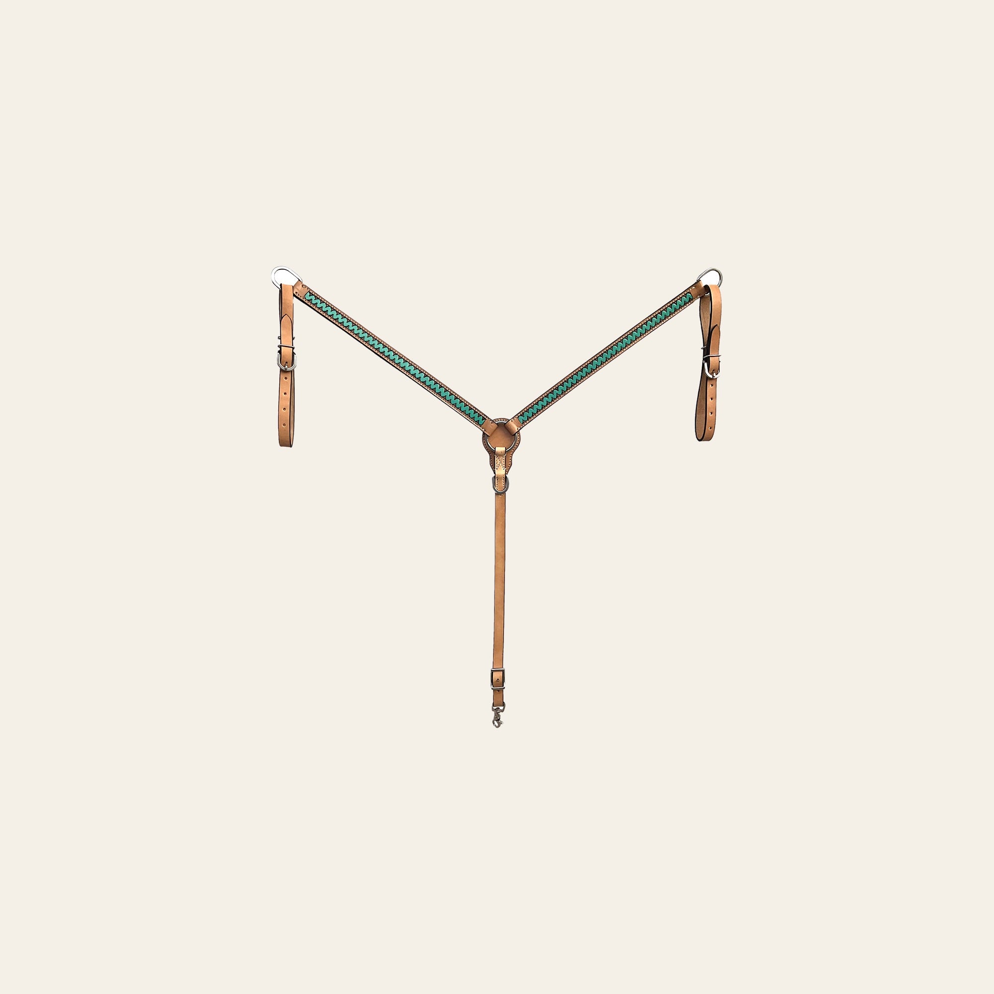 BAR H EQUINE Western Handtooled Leather Horse Headstall & Breast Collar Set | Tack