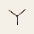 Bar H Equine Western Horse Genuine American Leather Wither Straps Breast Collar Headstall Tack Set