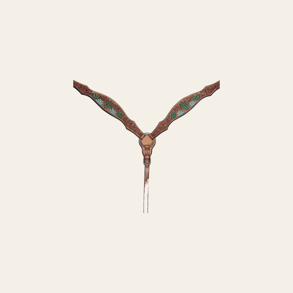 BAR H EQUINE Western Leather Horse Premium Headstall & Breast Collar Set