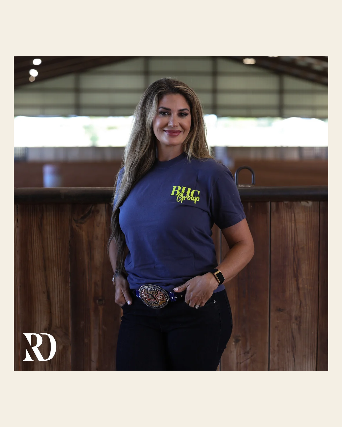 Barrel Horse Conservation Group | Tee on a warm cream background
