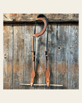 Basketweave Light Oil One Ear Headstall / Bridle on a warm cream background