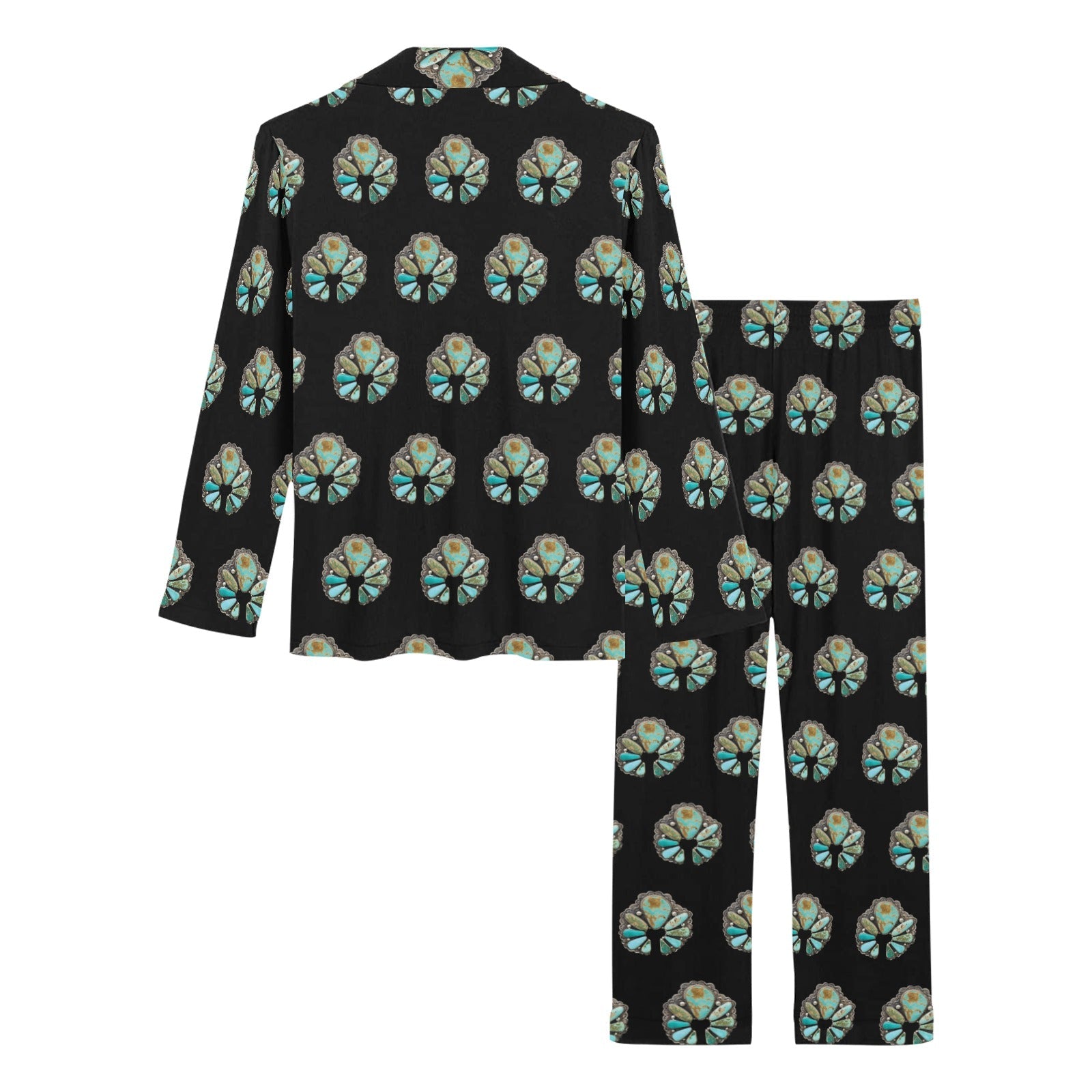 Baha Ranch Turquoise Naja Women's Western Long Pajama Set by Baha Ranch Western Wear - product image 5