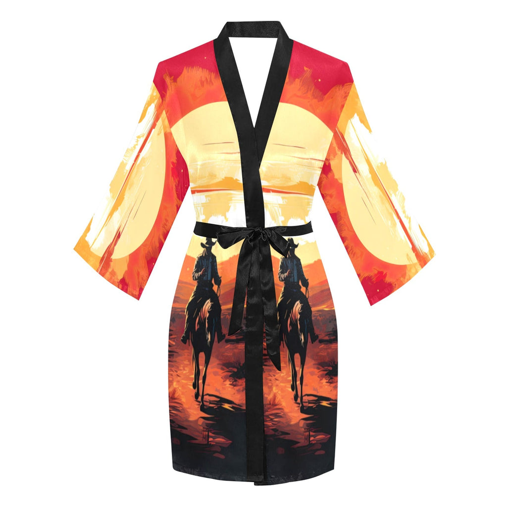 Baha Ranch Cowboy Desert Sunset Women's Lounge Kimono Robe by Baha Ranch Western Wear - product image 3