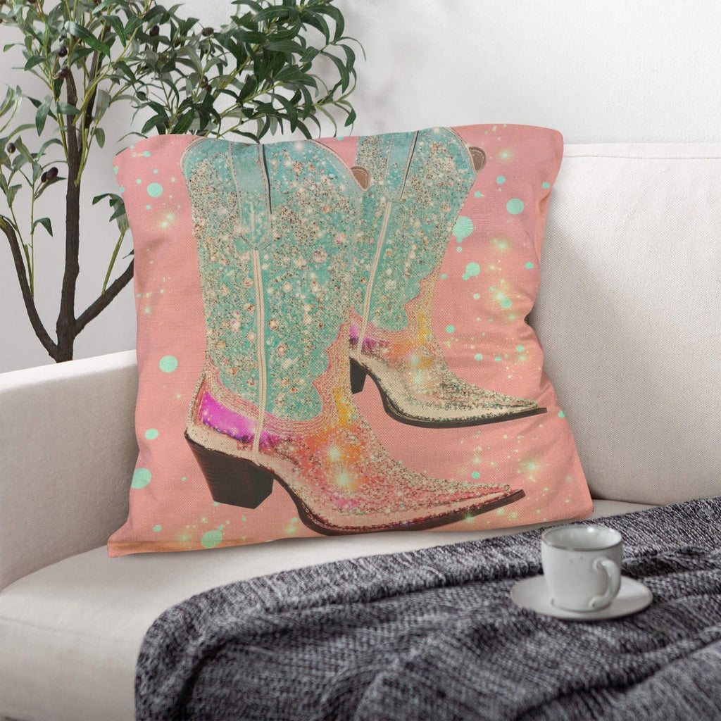 Baha Ranch Retro Pop Western Bling Boots Pillow Case Made in America by Baha Ranch Western Wear
