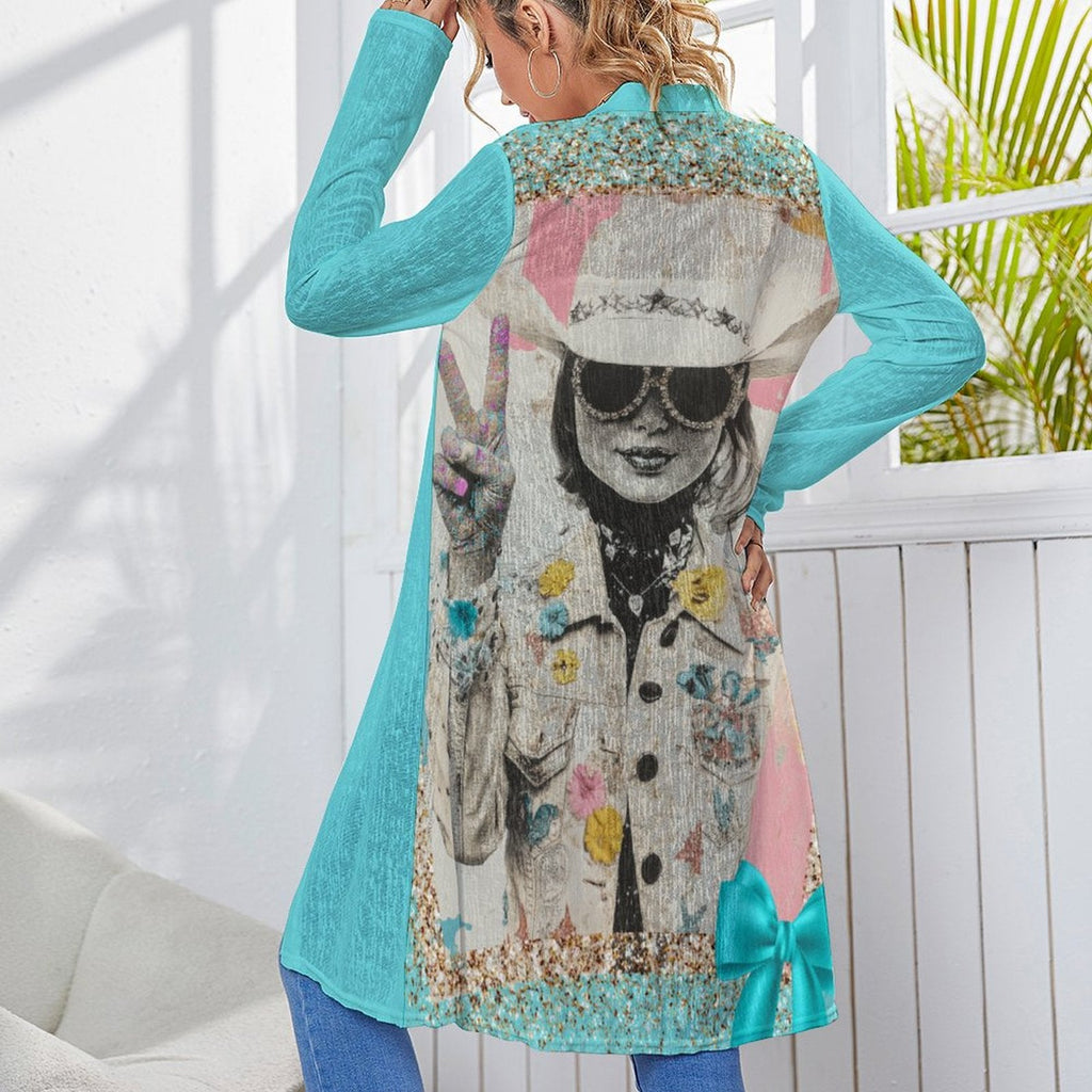 Baha Ranch Retro Pop Western Groovy Cowgirl Lightweight Cardigan by Baha Ranch Western Wear - product image 2