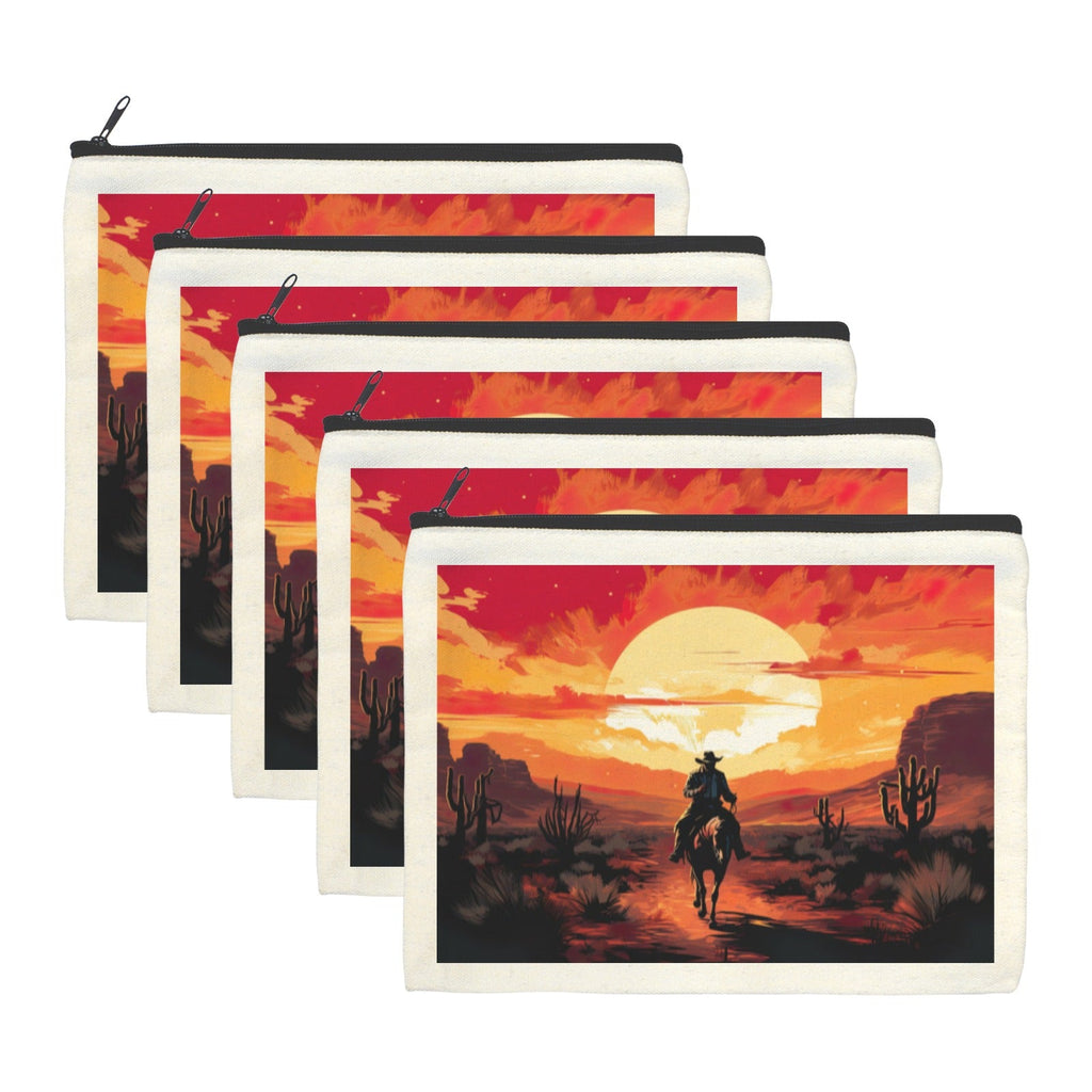Baha Ranch Western Cowboy Sunset Cosmetic Bag Pack of 5 Made in America by Baha Ranch Western Wear - product image 2