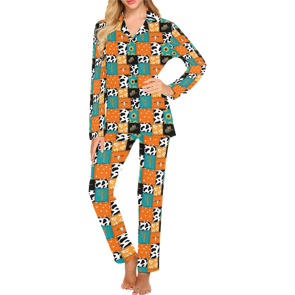 Baha Ranch Western Patchwork Women's Western Pajama Set by Baha Ranch Western Wear