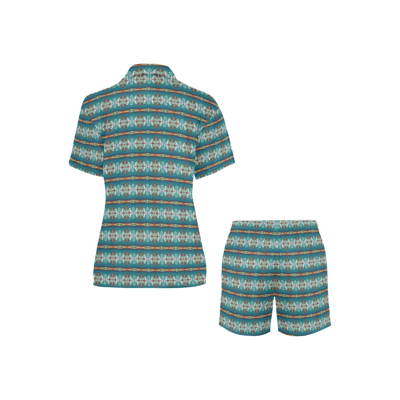 Baha Ranch Teal Aztec Women's Western Pajama Set by Baha Ranch Western Wear - product image 3