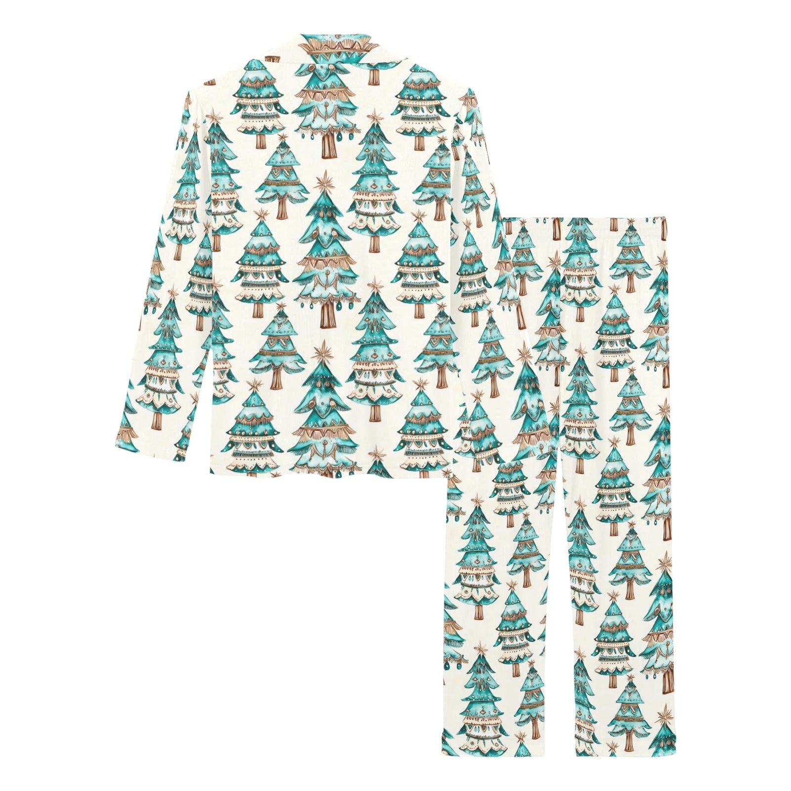 Baha Ranch Turquoise Christmas Tree Women's Western Pajamas by Baha Ranch Western Wear - product image 4