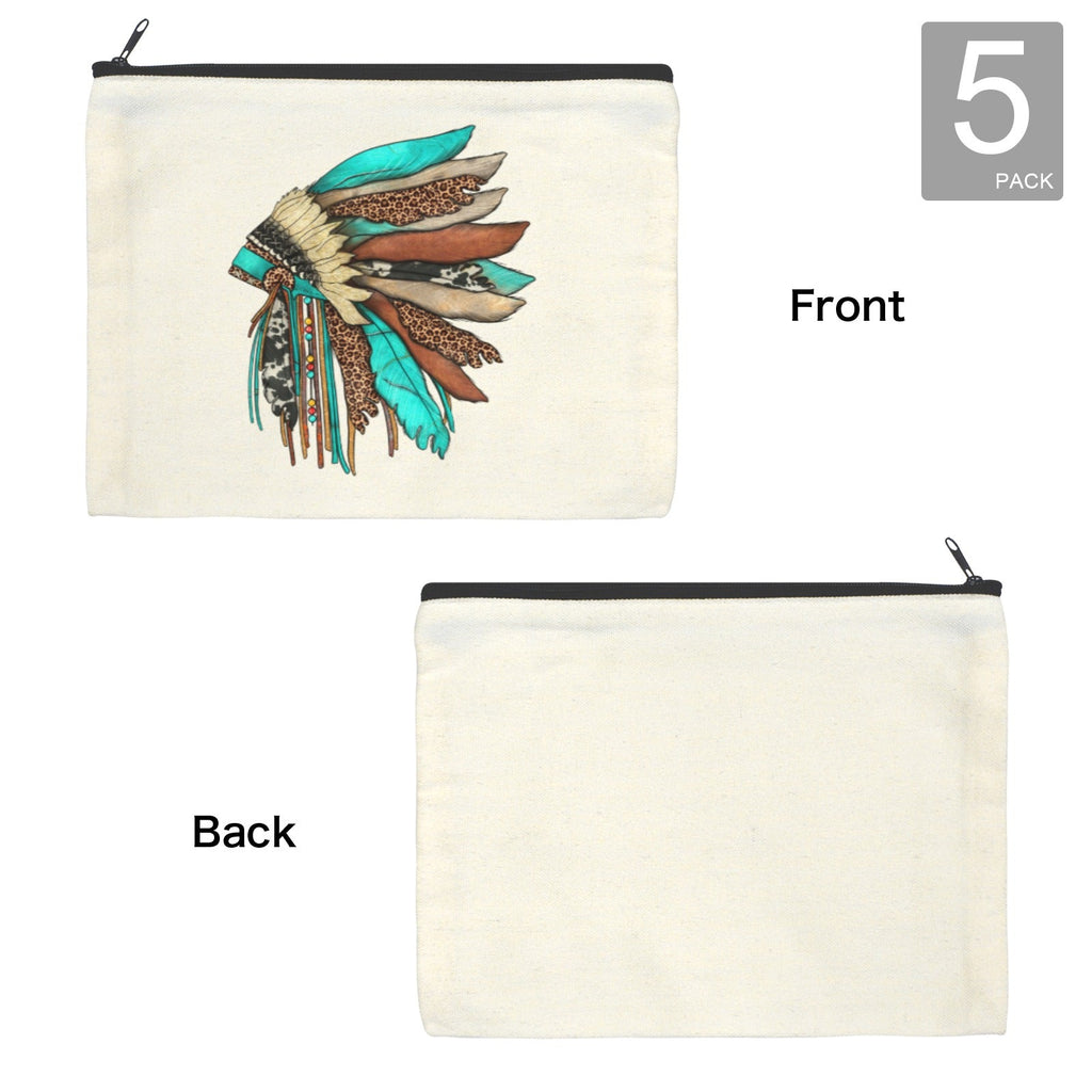 Baha Ranch Native Headdress Cosmetic Bag Pouch Pack of 5 Made in America by Baha Ranch Western Wear - product image 4