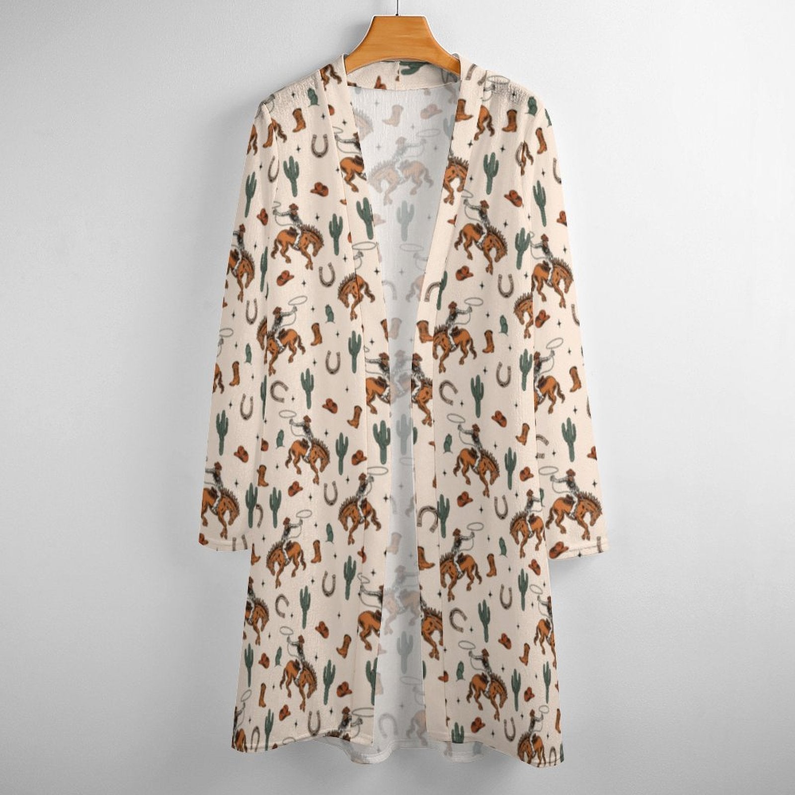 Baha Ranch Rodeo Cowboy Print Lightweight Cardigan by Baha Ranch Western Wear - product image 8